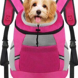 Pink Small/XS Dog Backpack Max 14 lb